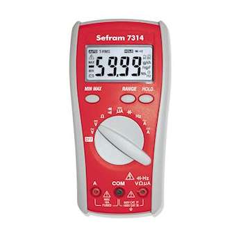 Multimètre numérique de poche 6000 points TRMS AC. Livré avec un jeu de cordons|Sefram instruments-FR4SEFRAM7314
