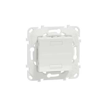 Unica KNX - bouton-poussoir 2 boutons + led - avec support - Blanc|Schneider Electric-SCHNU553018