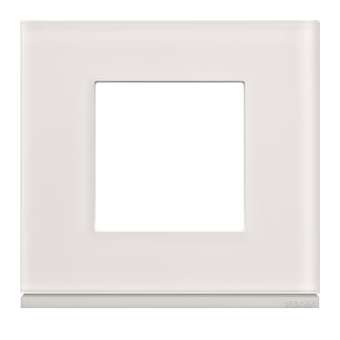 Plaque gallery 1 poste matiere moon glass|Hager-HAGWXP4002