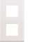 Plaque gallery 2 postes verticale 71mm matiere moon glass