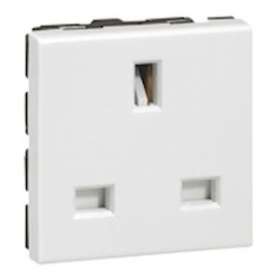 Prise de courant 2P+T 13A standard britannique Mosaic 2 modules - blanc|Legrand-LEG077505