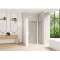 Smart Design porte pvt XXL sans seuil 130 prof blc sérig. bandes verticales