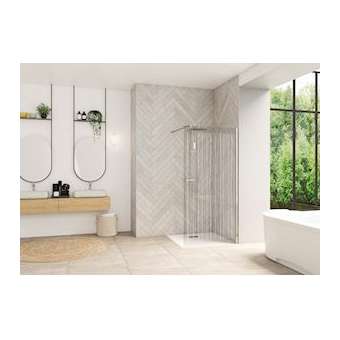 Smart Design solo 80 profilé chromé sérigraphie bandes verticales|Blanc aqua production-BL5PA90302CBVE