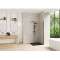Smart Design solo 90 profilé noir verre transparent|Blanc aqua production-BL5PA90304NTNE