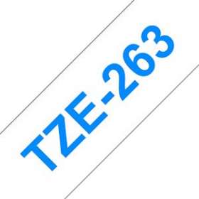 Ruban TZe263, 36mm Bleu sur fond Blanc, Laminé, 8M|Brother france-BRTTZE263