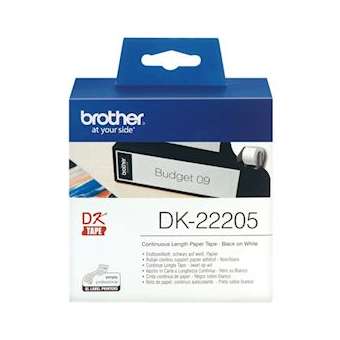 Ruban continu Papier, Noir/Blanc, Largeur 62 mm|Brother france-BRTDK22205