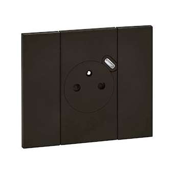 Prise de courant Surface avec chargeur USB Type-C Living Now 2 modules - noir|Bticino-TICBTKG4142USB