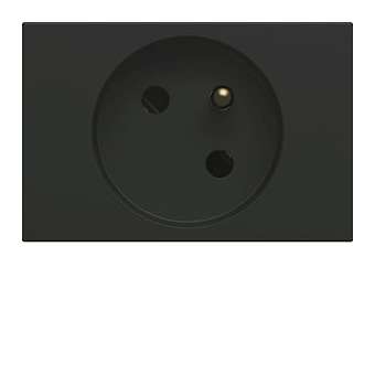 Prise de courant speciale goulotte gallery 2P+T 16A night|Hager-HAGWXF421N