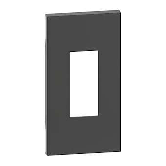 Plastron de finition Living Now pour prise RJ45 2 modules - noir|Bticino-TICBTKG07M2
