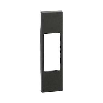 Plastron de finition Living Now pour prise RJ45 1 module - noir|Bticino-TICBTKG07