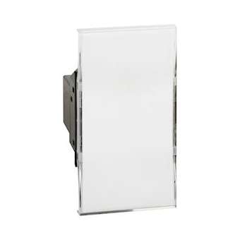 Poussoir porte étiquette avec LED Living Now 2 modules enjoliveur transparent|Bticino-TICBTK4040