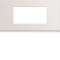 Plaque gallery plastique injecté 4 modules entraxe 71mm pure|Hager-HAGWXP0004