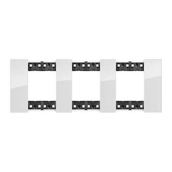 Plaque de finition Living Now Collection Les Blancs 3x2 modules finition Glacier|Bticino-TICBTKA4802M3DW
