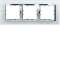 Kallysta épure plaque 3 postes horizontale entraxe 71 verre col Cristal Graphik