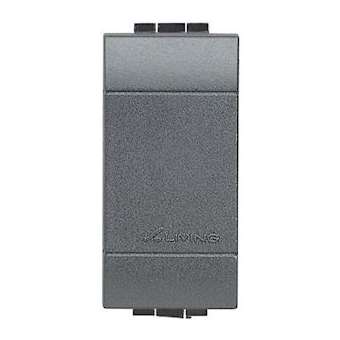 Obturateur simple Livinglight - Anthracite - 1 module|Bticino-TICL4950