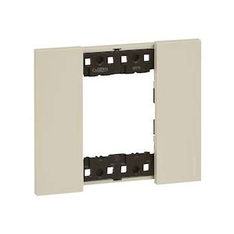 Plaque de finition Living Now Collection Les Sables 2 modules finition Sable|Bticino-TICBTKA4802KM