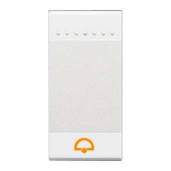 Manette Livinglight symbole sonnette 1 module - blanc|Bticino-TICN4915DN