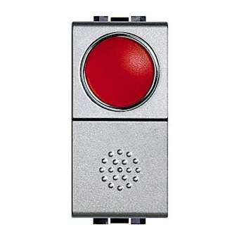 Poussoir à voyant rouge Livinglight 10A 250V - Tech|Bticino-TICNT4038R