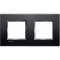 Plaque Livinglight Neutre 2+2 modules horizontal ou vertical - Anthracite|Bticino-TICLNA4802M2AR