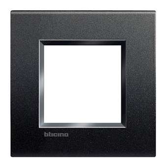 Plaque Livinglight Neutre 2 modules - Anthracite|Bticino-TICLNA4802AR