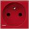 Prise de courant 2P+T Axolute bornes à vis Rouge - 2 modules|Bticino-TICH4142R