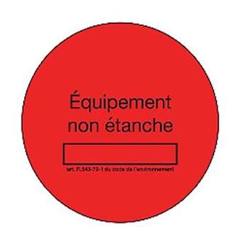 1 bobine de 50 etiquettes rouges non etanche|Eid-EI250ETIQROUGE