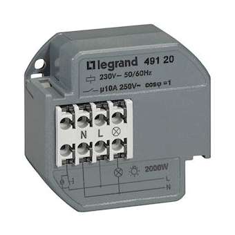 Télérupteur unipolaire 10AX 230V~ 50Hz à 60Hz intensité maximum acceptée 50mA|Legrand-LEG049120
