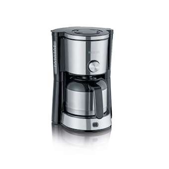 Cafetière filtre isotherme ' TYPE' avec selecteur d'arôme, noir/inox, 1000 W, 1,|Severin france-EVEKA4845