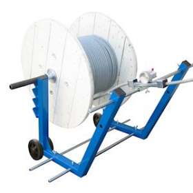 Chariot-dérouleur ST1, pour touret poids maxi 300 kg, diamètre 400 à 1050 mm,|Cable equipements-CQSE3008010