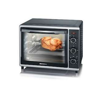 Mini four, noir/argent, 1600W, 30 L, chaleur tournante|Severin france-EVETO2056