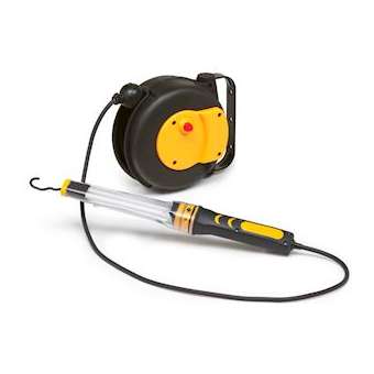 Enrouleur rappel auto PLT 100 + BALADEUSE BF230B55 (fluo 11W) 230V|Cable equipements-CQSERL23008FBP1