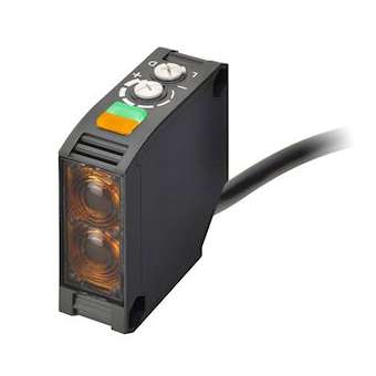 Cellule photoélectrique, boîtier carré, rouge led, réflection directe, 2.5m, ac/|Omron electronics-OMRE3JK-DR115M