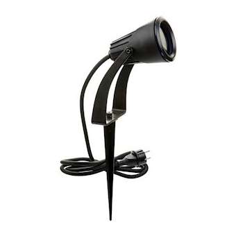 FLORA spot piquet ou mural pivotant sur 360DEG noir GU10 6,2W 3000K classe II IP|Sg lighting-NOL614003