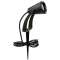 FLORA spot piquet ou mural pivotant sur 360DEG noir GU10 6,2W 3000K classe II IP