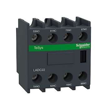 TeSys D - bloc contacts aux frontaux - 2F+2O - chevauchant - bornes vis-étriers|Schneider Electric-SCHLADC22