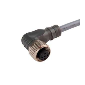 Connecteur M12 3 fils coudé longueur 5m PVC NPN LED PVC|Carlo gavazzi-CGPCONE13NF-ANT5