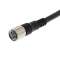 Connecteur m8, droit, pvc, noir, connexion à visser, 4 fils, câble 2 m