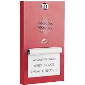 Boîtier d'alarme bris de glace phonique avec boîtier d'encastrement|Castel-CST210.0000