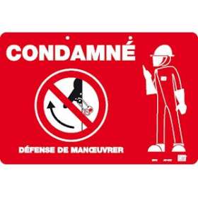 plaque plastique 'condamne'|Catu-CATAP-410