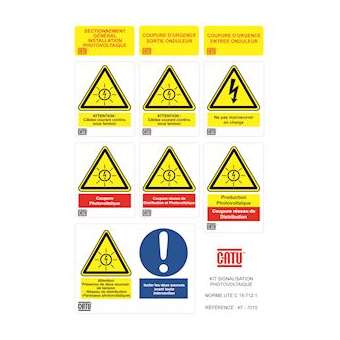 plaque de 8 et. 'attention cable cc'|Catu-CATAT-7016
