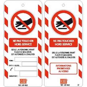 affichette 'ne pas toucher-hors service'|Catu-CATAP-462