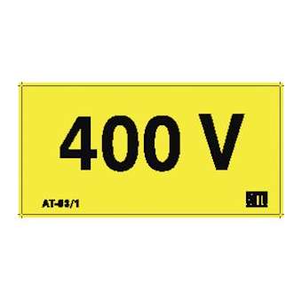 etiquette '400 v' 50mm|Catu-CATAT-53-05