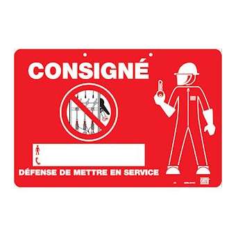 plaque plastique et magnetique consigne|Catu-CATAPA-4110