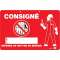 plaque plastique et magnetique consigne