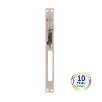 Gâche symétrique à émission 1 temps 10-24VAC/DC déverrouillage + têtière inox|CDVI-CDAT290SDR1024