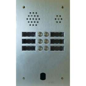Plaque Audio Alu 2R 6Bp 2Voice Complete|Urmet france-URMA83-206M