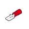 Clip partiellement isolé mâle rouge (0,25 à 1,5 mm²) - 6,3 x 0,8 mm