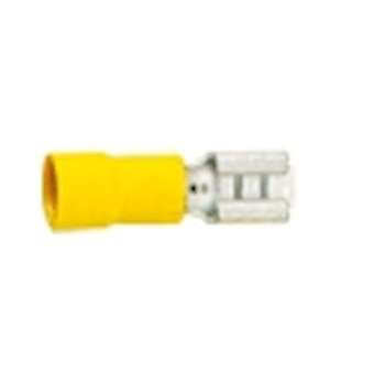 Clip partiellement isolé femelle jaune (4 à 6 mm²) - 6,3 x 0,8 mm|Cembre-CMBGF-F608