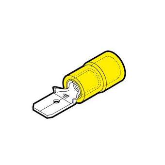 Clip partiellement isolé mâle jaune (4 à 6 mm²) - 6,3 x 0,8 mm|Cembre-CMBGF-M608
