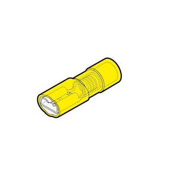 Clip complètement isolé femelle jaune (4 à 6 mm²) - 6,3 x 0,8 mm|Cembre-CMBGF-F608P